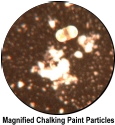 Magnified Chalking paint Particles